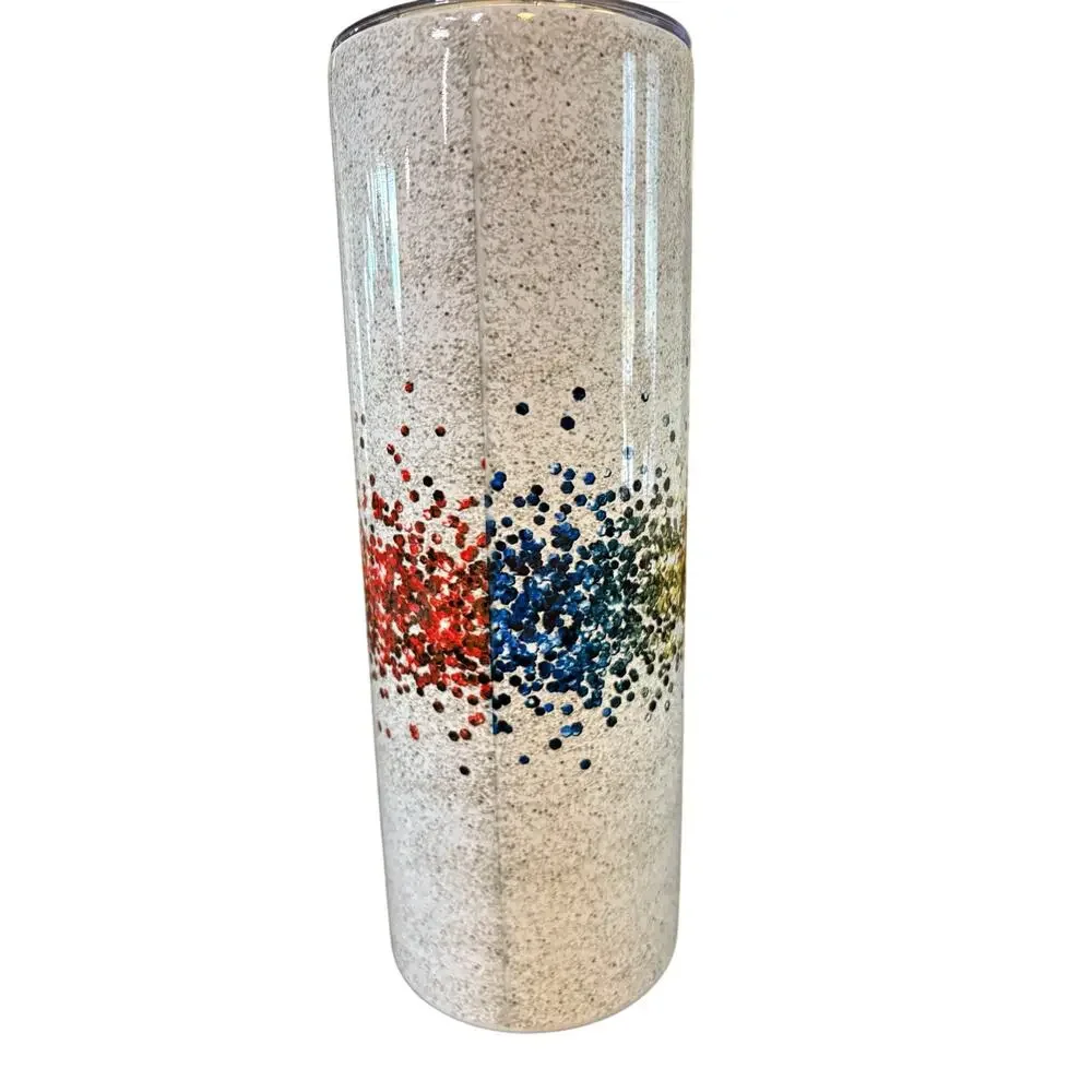 Pittsburgh Steelers Glitter Effect Handmade Tall Slim Insulated Tumbler